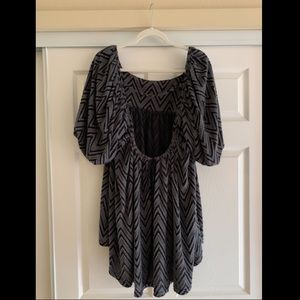 NWOT Free People eyelash chevron babydoll tunic